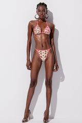 Yin Leopard Halter Neck Swimwear