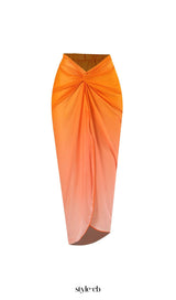 Danae Orange Flower Two-Piece Swimsuit