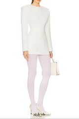 hedda Crepe Suit mini Dress in white