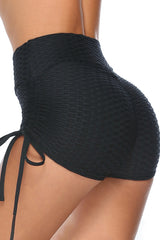 Gray Butt Lifting High Waist Yoga Shorts