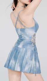 Dodson Blue Flower One-Piece Swimsuit