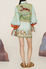 murray pattern print mini shirt dress