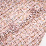 Aoife tweed crystal mini dress