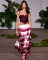 ashley Gradient Fringe Corset Two Piece Bandage Set