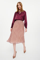 Viscose blouse in burgundy