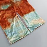 adelaide ruched velvet strapless midi dress in green brown