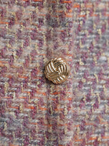 xylia bow v-neck long sleeve mini dress in multicolor