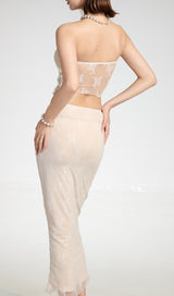 Donat Apricot Lace Two-Piece Swimsuit