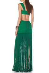 Tyonska Fringe Ruched Two Piece Set