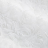 susanna 3D Flower Applique maxi Dress in white