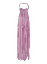 LACE IRREGULAR MAXI DRESS IN Purple