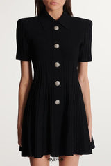 kristin Black Knitted Mini Dress