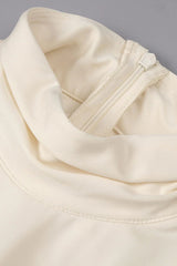 stephanie Cutout Waist halter Maxi Dress in beige