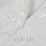 HAND BEADED SEQUIN GOWN