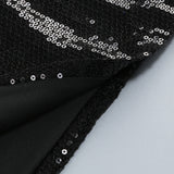 vivien off-shoulder sequin prom maxi dress in black