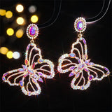 Dong Rhinestone Butterfly Earrings