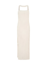 halter strapless slit Maxi Dress in Ivory