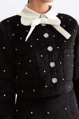 marjorie Velvet jewel co-ord - Black