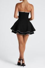 Juno strapless Mini Dress in Black