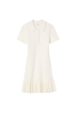 penny white Mini knit dress with polo neck