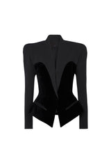 josephine Slim-fitting bustier jacket in black