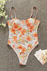 Mois Printed Cutout Swimsuit