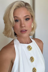 rita Halter Backless Mini Dress in white