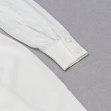 STRAPLESS LONG SLEEVES JUMPSUIT IN WHITE styleofcb 