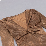 LONG SLEEVES V NECK MIDI DRESS styleofcb 