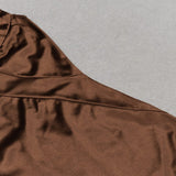 SATIN CORSET SPLIT MAXI DRESS IN BROWN DRESS styleofcb 