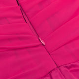 SATIN STRAPY COREST DRESS IN RED-styleofcb