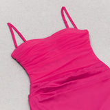 SATIN STRAPY COREST DRESS IN RED-styleofcb