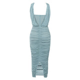 CORSET STRAPLESS MIDI DRESS IN MINT GREEN DRESS styleofcb 