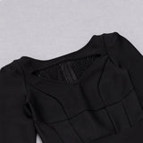 CUT OUT LONG SLEEVES MIDI DRESS IN BLACK styleofcb 