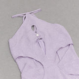 HALTER CUT OUT COREST DRESS IN PURPLE-styleofcb