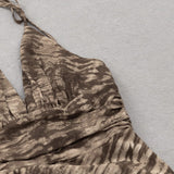 OFF SHOULDER MAXI STRIPE DRESS IN BROWN DRESS styleofcb 