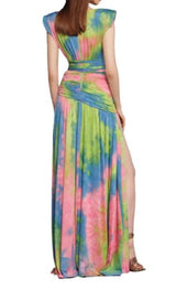 MIXED FLORA SLEEVELESS MAXI DRESS DRESS styleofcb 