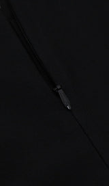 BLACK STITCHED HALTERNECK DESIGN MIDI DRESS Dresses styleofcb 