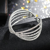 SILVER DIAMANTE CUFF BRACELET JEWELLERY styleofcb 