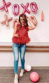 FEATHER TOPS IN LAVENDER Clothing styleofcb XS RED 