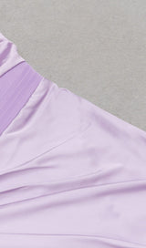 ONE SHOULDER SATIN MIDI DRESS IN LILAC DRESS styleofcb 