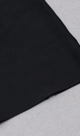 BLACK STITCHED HALTERNECK DESIGN MIDI DRESS Dresses styleofcb 