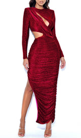CUT OUT LONG SLEEVE MAXI DRESS Dresses styleofcb 