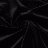 BLACK CREWNECK MESH STITCHED VELVET DRESS styleofcb 