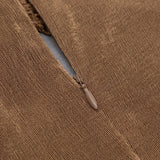 CARAMEL TURTLENECK WAIST HOLLOW PLEATED DRESS styleofcb 