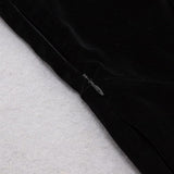 VELVET LACE ONE PIECE NECKLINE VINTAGE MIDI DRESS IN BLACK styleofcb 