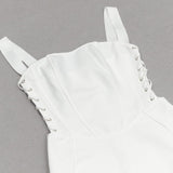 STRAPY HIP WRAP MIDI DRESS IN WHITE-styleofcb