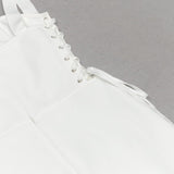 STRAPY HIP WRAP MIDI DRESS IN WHITE-styleofcb