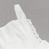 STRAPY HIP WRAP MIDI DRESS IN WHITE-styleofcb