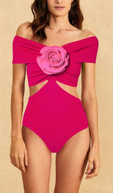 ROSE FLOWER ONE-PIECE SWIMSUIT styleofcb 